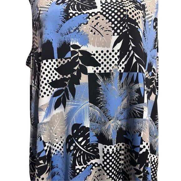 Christopher Banks Women’s Size L Layered Printed Tank Slip On Tunic Tank Blouse - Picture 8 of 11